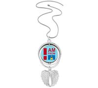 no/no I Am From Lucia Collier avec pendentif en forme d'ailes d'ange, M