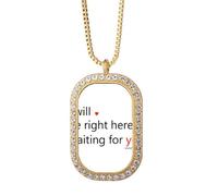 no/no I Am There For You Collier avec pendentif en cristal et strass Doré