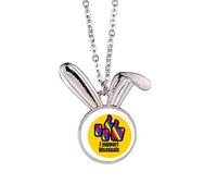 no/no I Support s LGBT Collier avec pendentif lapin arc-en-ciel