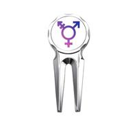 no/no Identité de genre Rainbow Equality Golf Divot Tool Golf Ball Marker Repair Tool