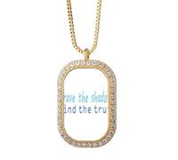 no/no Ignorance Fatal Game Art Deco Fashion Collier Pendentif Diamant Cristal Doré