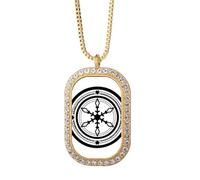 no/no Incredlble Stars Print Array Collier avec pendentif en cristal de diamant Doré