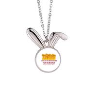 no/no Jianjun Collier avec pendentif en forme de lapin de combat national courageux