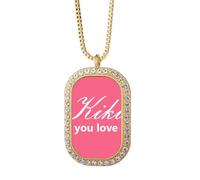 no/no Kiki Do You Love Me Collier avec pendentif en cristal et diamant Doré