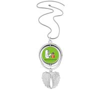 no/no Les mesures indiquent que Normothera Prevent Pendentif ailes d'ange tournantes Collier Bijoux, M