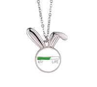 no/no Life Energy Progress Bar Collier avec pendentif lapin d'âge moyen 61 %