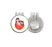 no/no Life World Marqueur de balle de golf Art déco en émail magnétique