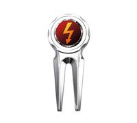 no/no Logo Electricity Dangerous Golf Divot Tool Golf Ball Marker Repair Tool