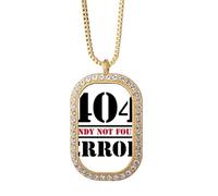 no/no Look Lost Candy Errors Collier avec pendentif en cristal de diamant Doré