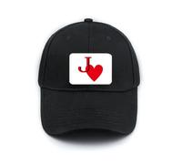 no/no Love Jack Heart J Poker Casquette classique réglable Noir, multicolore, 6