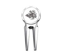 no/no Marine Life Black Fish Illustration Golf Divot Tool Golf Ball Marker Repair Tool