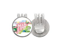 no/no Mars Mois Saison Illustration Golf Ball Marker Chapeau Cap Clip Émail Magnétique