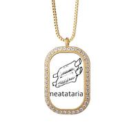 no/no Meatataian Love Meat Collier avec pendentif en forme de viande Style Art déco