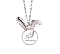 no/no Meatataian Love Meat Collier avec pendentif lapin Art déco