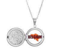 no/no Médaillon carte de l'euan belgique de Bruxelles - Cadeau d'anniversaire