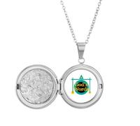 no/no Médaillon de Pâques avec inscription « God Blessing » - Art déco - Cadeau d'anniversaire