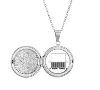 no/no Médaillon en papier découpé avec code-barres - Pour collier - Cadeau d'anniversaire