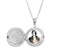 no/no Médaillon Poète Dramatiste Allemand Goethe Collier Tenir Photo Bijoux Cadeau Anniversaire