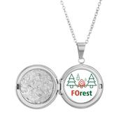 no/no Médaillon tendance art déco arbre vie repos collier tenant photo bijoux cadeau d'anniversaire