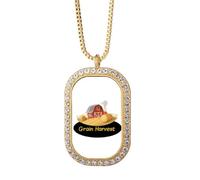 no/no Midsummer Food Joy Harvest Collier pendentif diamant cristal doré