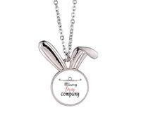 no/no Misery Loves Company Collier avec pendentif lapin Art déco