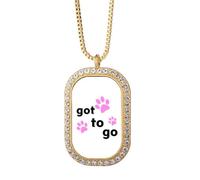 no/no Mosey de interest Internet Fashion Collier Pendentif Diamant Cristal Doré