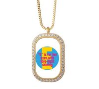 no/no Mother Loves Light Collier avec pendentif en cristal et strass Doré