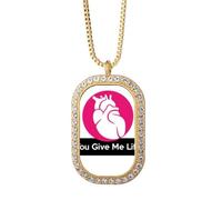 no/no Mother River Life Collier avec pendentif en cristal de diamant Doré