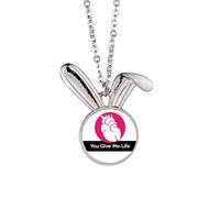 no/no Mother River Life Collier avec pendentif lapin Art déco