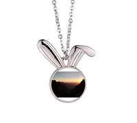 no/no Mountain Dusk Collier avec pendentif lapin Art déco