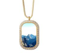 no/no Mountain Peaks Collier avec pendentif en cristal et strass Doré