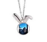 no/no Mountain Peaks Collier avec pendentif lapin Motif pics de pin
