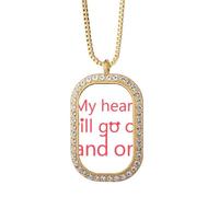 no/no My Heart Will Go On Collier avec pendentif en cristal et diamant Doré