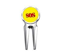 no/no Outil concis SOS Symbole Art Déco Mode Divot de Golf Outil de Réparation Marqueur de Balle de Golf