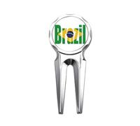 no/no Outil de réparation de marqueur de balle de golf Art Déco Mode Drapeau du Brésil