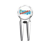 no/no Outil de réparation de marqueur de balle de golf Art Déco Mode Drapeau du Congo