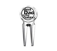 no/no Outil de réparation de marqueur de balle de golf avec citation « Best Dad In The Galaxy »