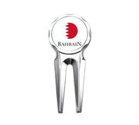 no/no Outil de réparation de marqueur de balle de golf avec drapeau asiatique du Bahreïn du Golfe Persique