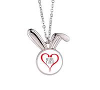 no/no Papa Home Collier avec pendentif lapin Art déco pour parents