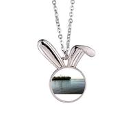 no/no Peaceful Lake Collier avec pendentif lapin Art déco