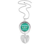 no/no Pendentif d'exclamation à dix chiffres avec ailes d'ange rotatives, M