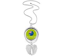 no/no Pendentif drapeau australien koala ailes d'ange rotatif collier bijoux, M