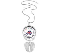 no/no Pendentif drapeau de l'Irlande du Nord avec ailes d'ange rotatives, M