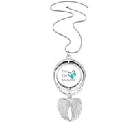 no/no Pendentif porte-bonheur scientifique expérimental avec ailes d'ange, M