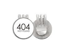 no/no Programmer 404 Error Not Found Marqueur de balle de golf Clip en émail magnétique