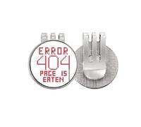 no/no Programmer 404 Error Page Is Eaten Marqueur de balle de golf Clip en émail magnétique