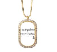 no/no Qoutes Collier avec pendentif en forme de personnage célèbre « Healing Can Not See The Shadow »