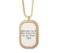 no/no Qoutes Collier avec pendentif en forme de voix de guérison et de phrases de guérison