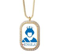 no/no Queen Rights Represent Emotions Collier Pendentif Cristal Diamant Doré