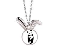 no/no Question Panda Corps Animaux Lapin Collier Pendentif Lapin Animal Bijoux Cadeau